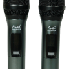 Двоен UHF микрофон MU218 със сменяема честота - 80м. дистанция
