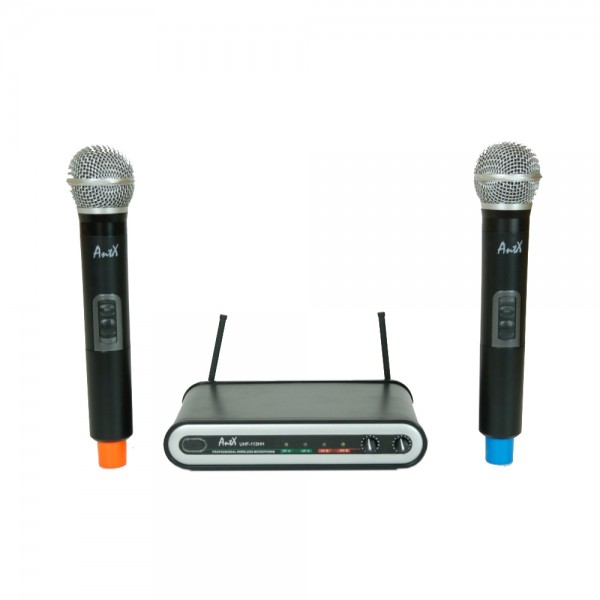 Вокален микрофон UHF 113 - двоен, безжичен 